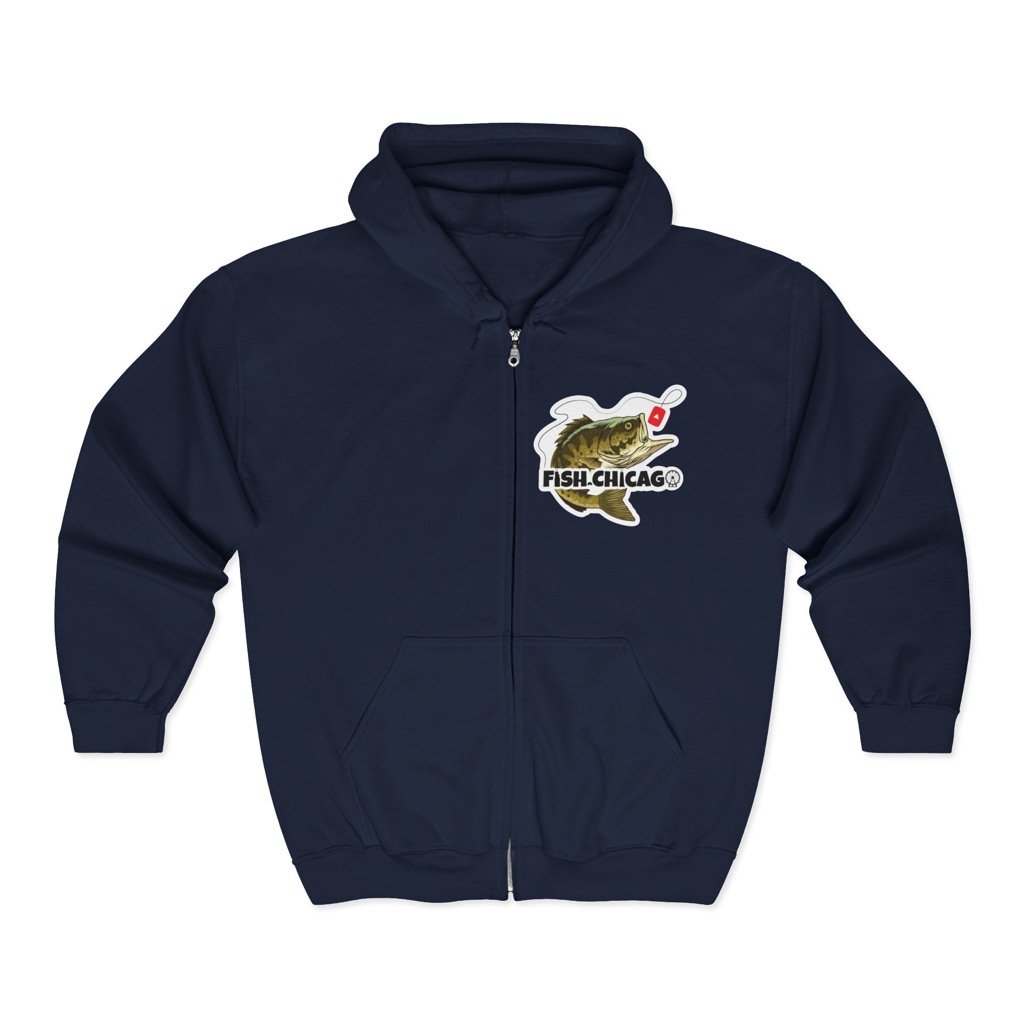 Fish.Chicago Front&Back Print Zip-Up