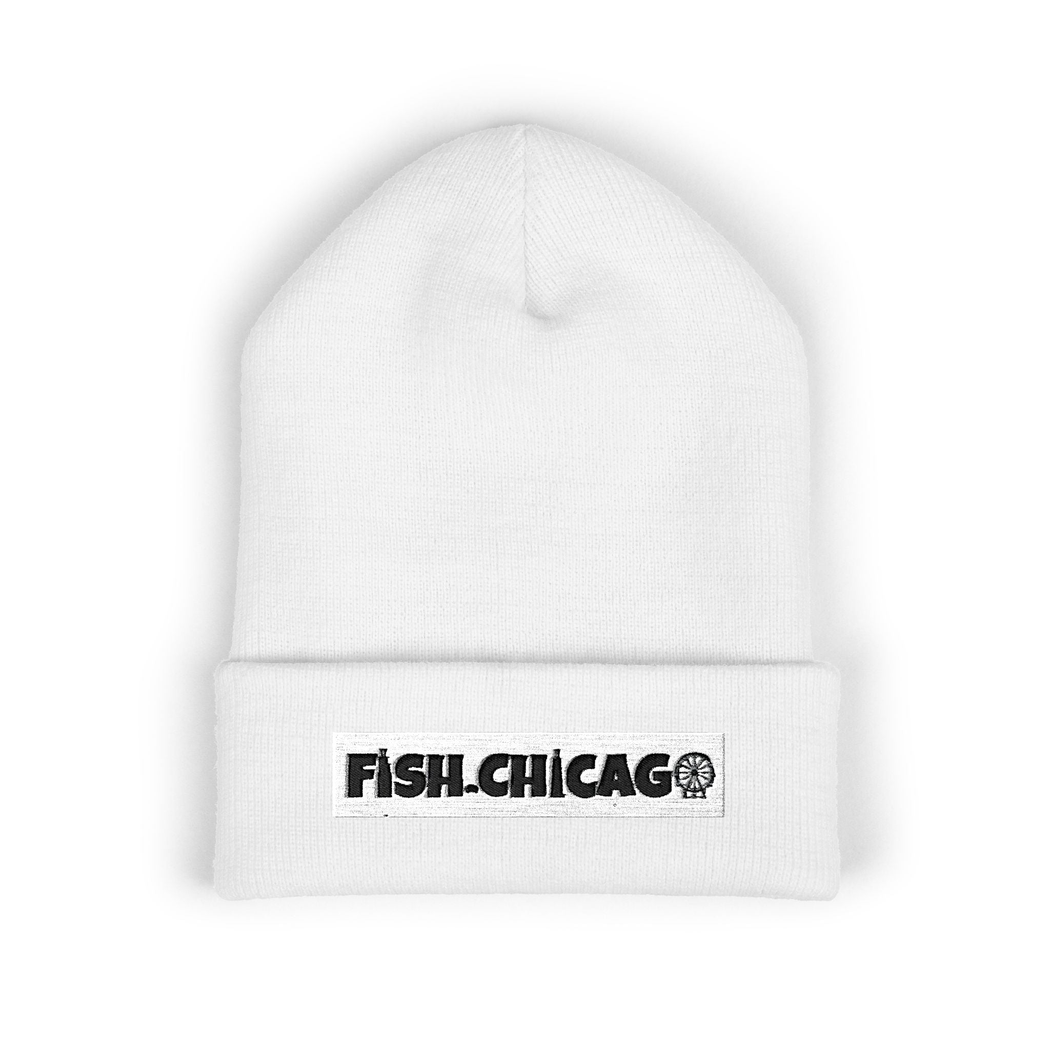 Fish.Chicago TXT Embroidered Beanie