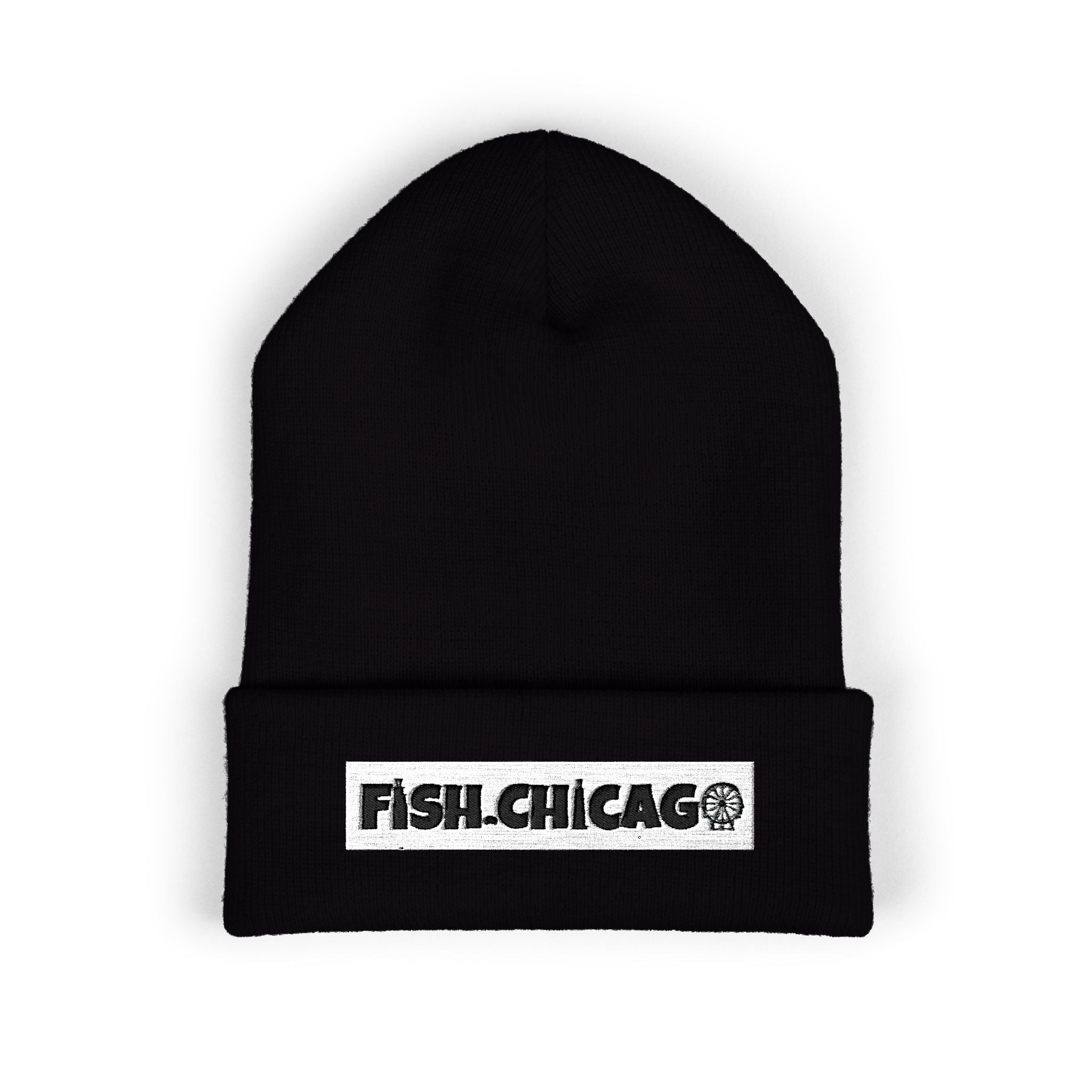 Fish.Chicago TXT Embroidered Beanie