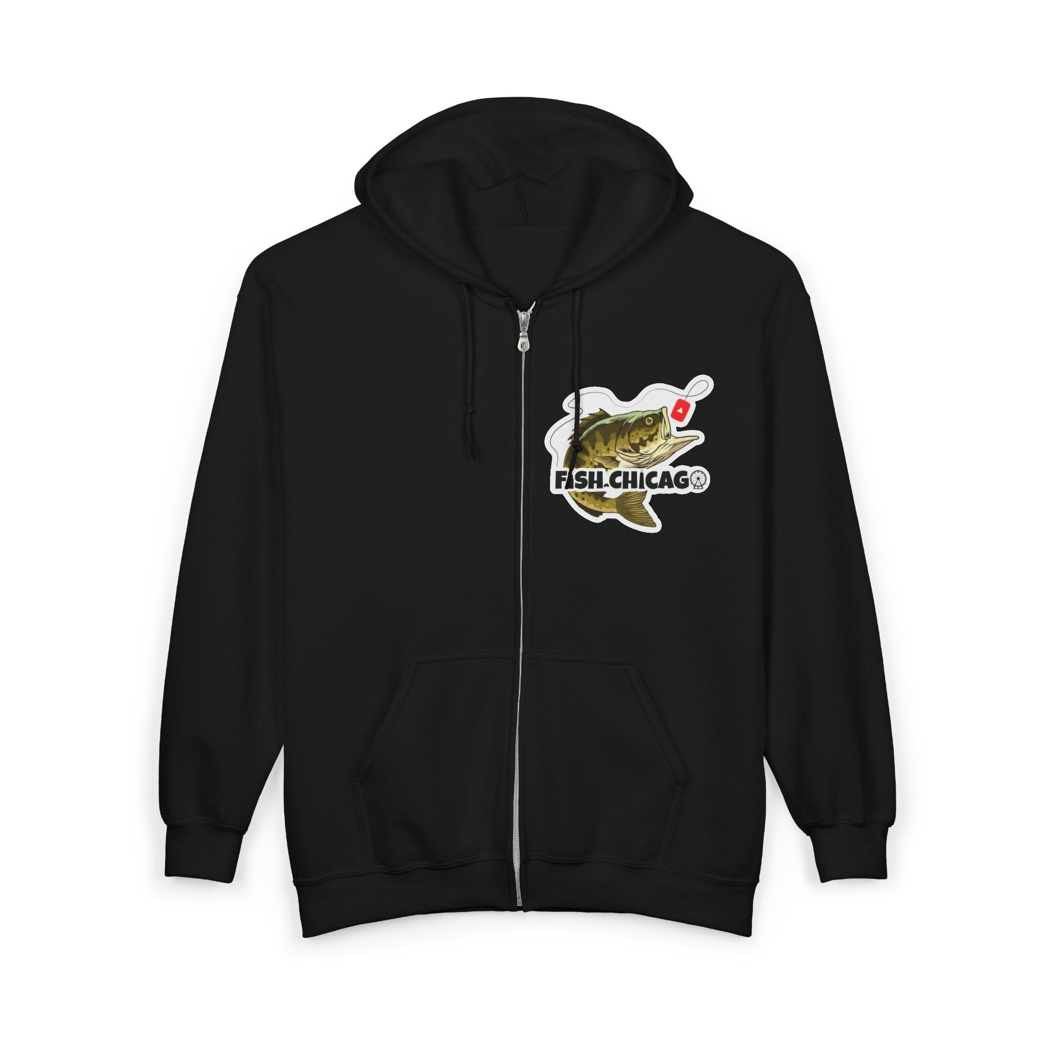 Fish.Chicago Front&Back Print Zip-Up