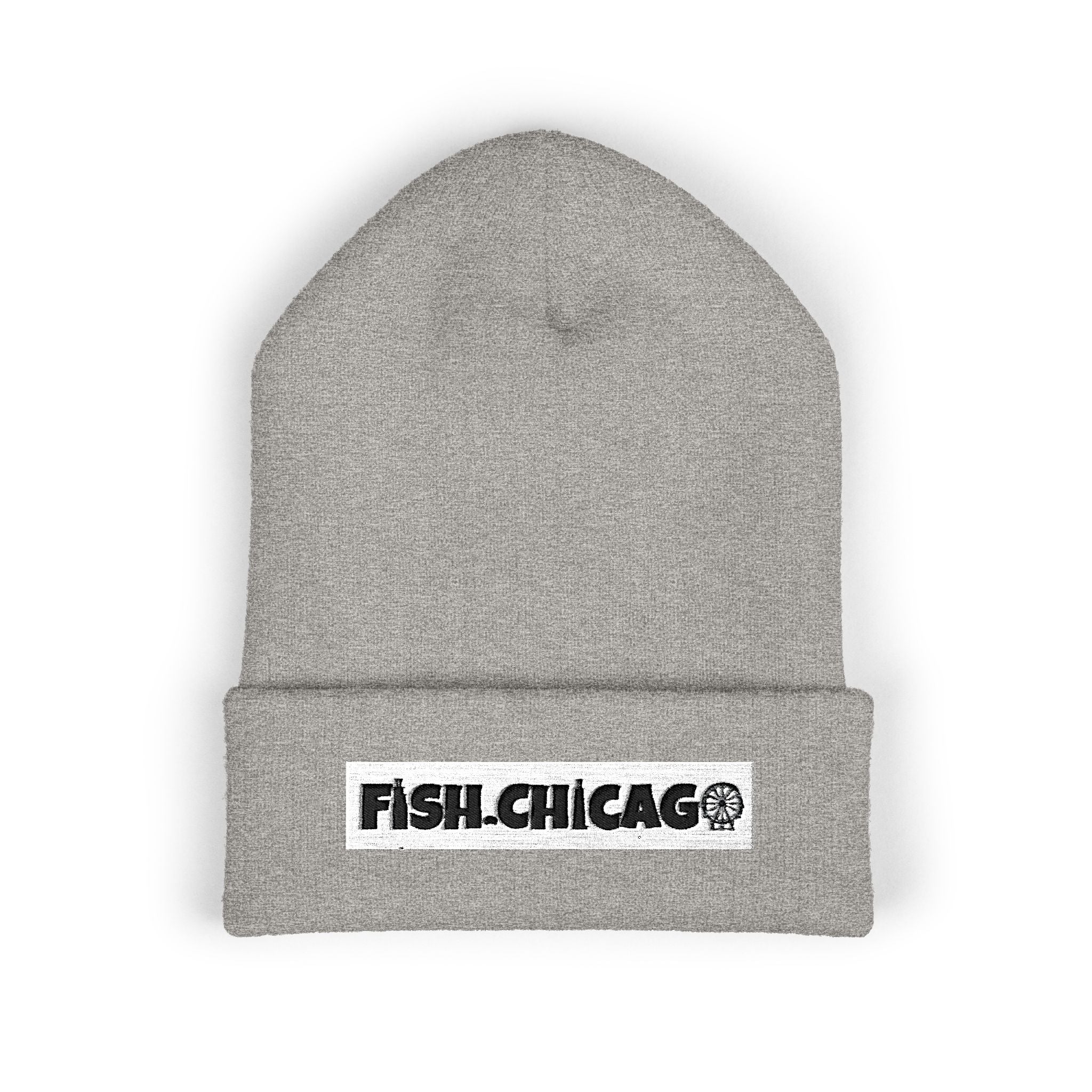 Fish.Chicago TXT Embroidered Beanie